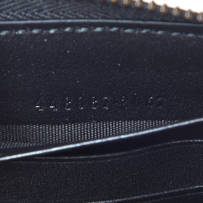 Gucci Calfskin Matelasse GucciGhost GG Marmont Zip Around Wallet Black New Acquamarine 10 of 11