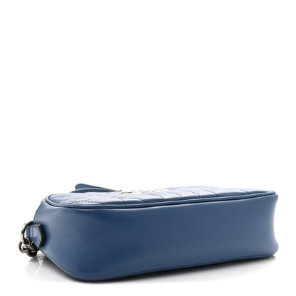 Gucci Calfskin Matelasse Aria Small GG Marmont Chain Shoulder Bag Clear Blue 4 of 13