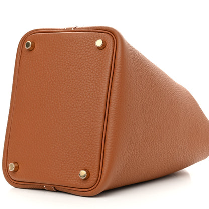 Hermes Taurillon Clemence Picotin Lock 18 PM Gold 10 of 11