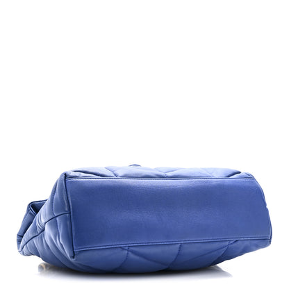 Saint Laurent Lambskin Quilted Small Loulou Puffer Monogram Chain Satchel Majorele Blue 4 of 10