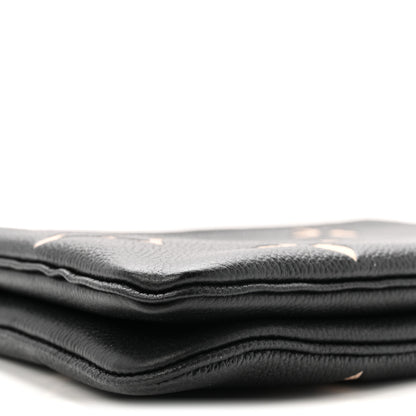 Louis Vuitton Empreinte Monogram Giant Double Zip Pochette Black Cream 8 of 10
