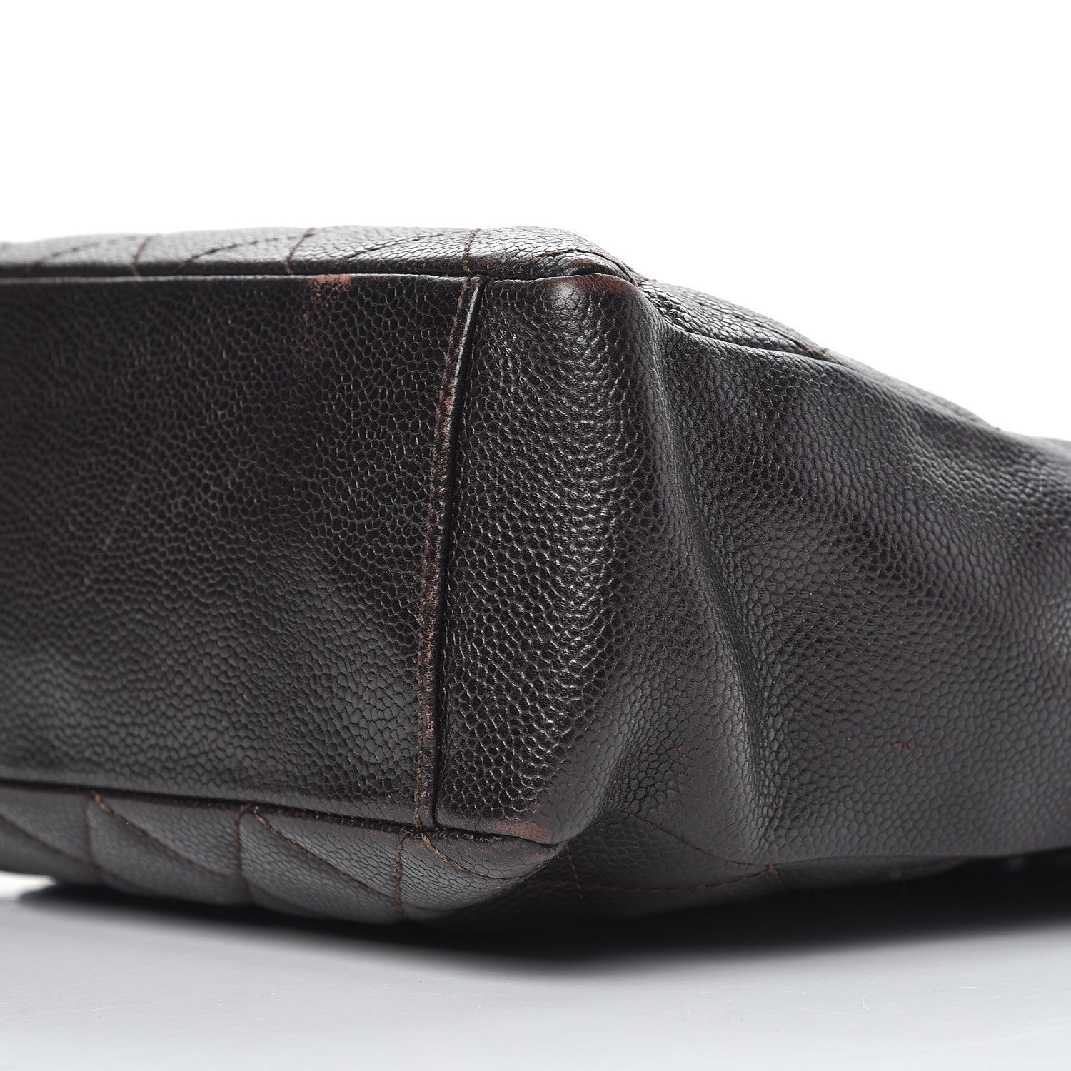 Chanel Caviar Petit Shopping Tote PST Dark Brown 12 of 12