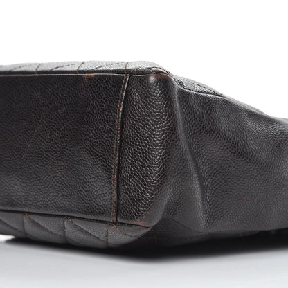 Chanel Caviar Petit Shopping Tote PST Dark Brown 12 of 12