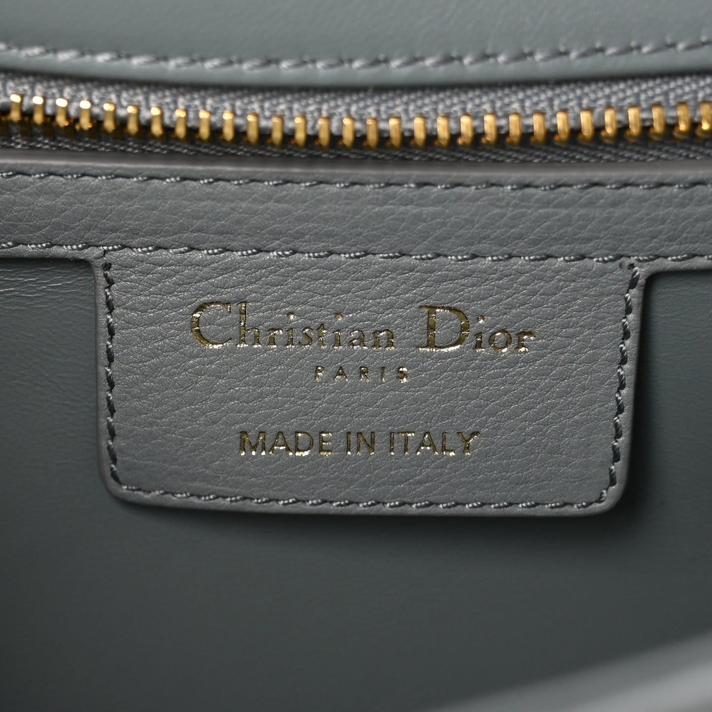 Grained Calfskin Cannage Large Caro Bag Grey Stone