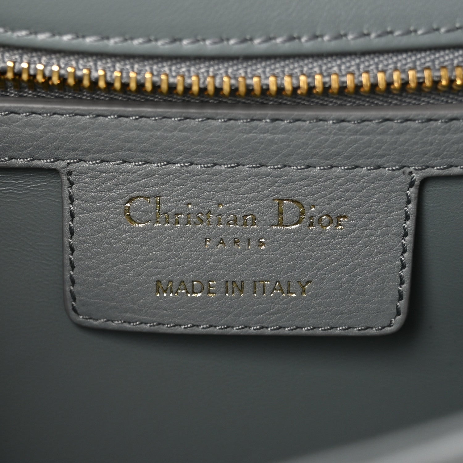 Christian Dior Grained Calfskin Cannage Large Caro Bag Grey Stone 6 of 12