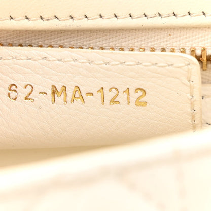 Christian Dior Calfskin Cannage Small Caro Bag Ivory 7 of 14