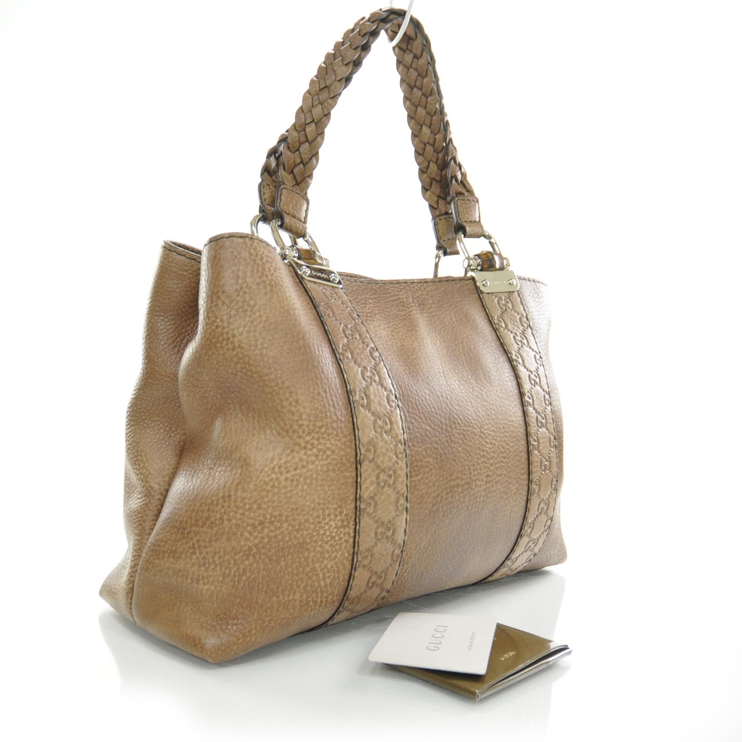 Gucci Leather Bamboo Bar Medium Tote 3 of 8
