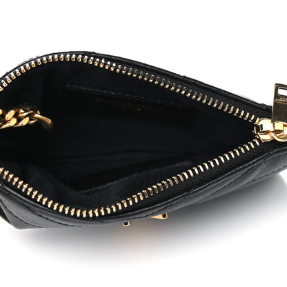 Saint Laurent Calfskin Matelasse Monogram Key Pouch Black 4 of 4
