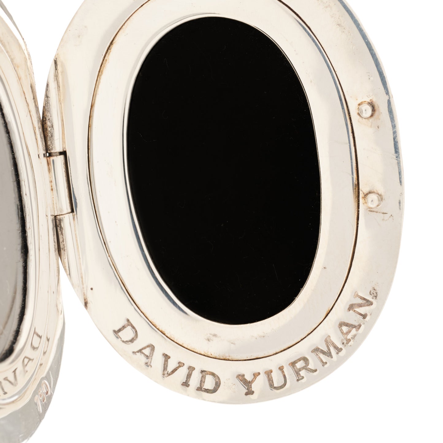 Sterling Silver 18K Yellow Gold Oval Cable Locket Pendant