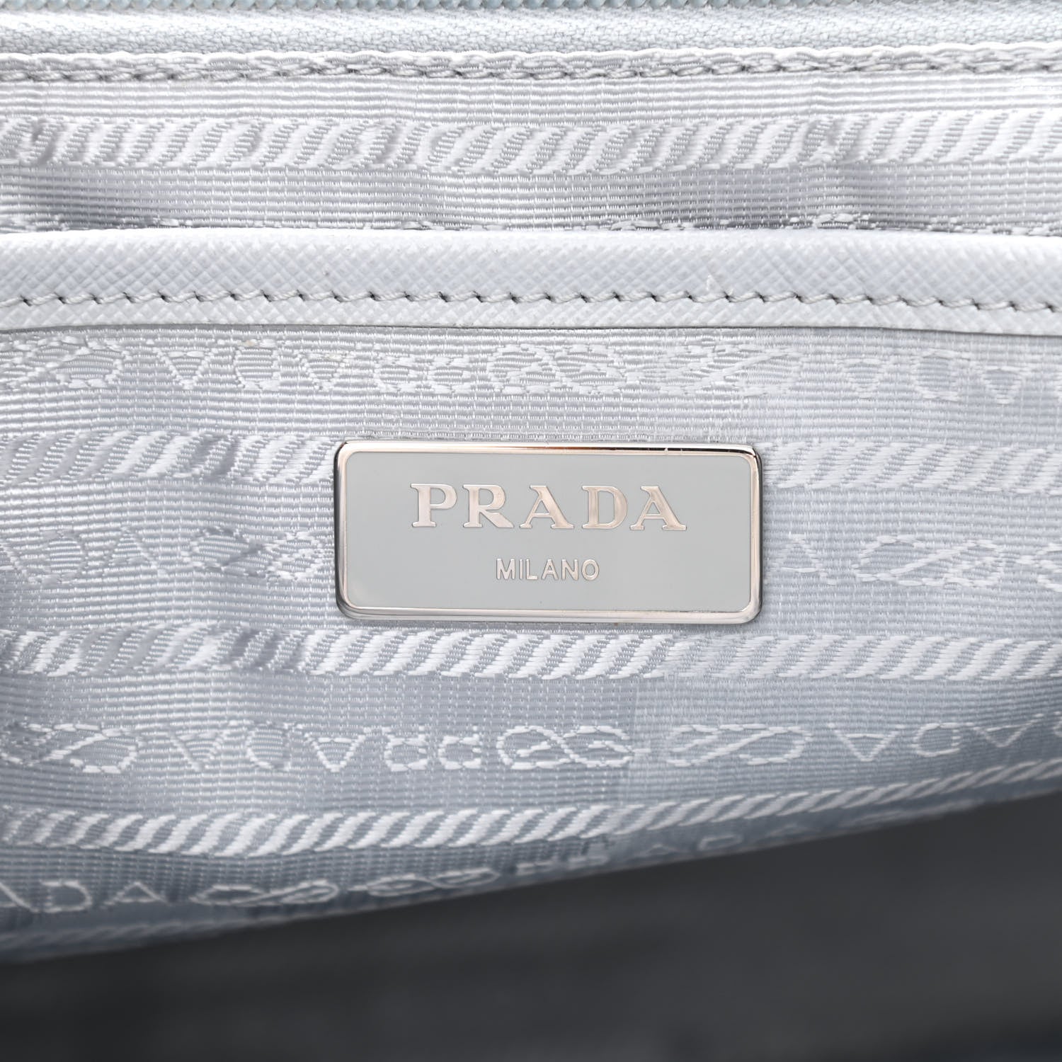 Prada Tessuto Nylon Vela Small Backpack Light Grey 7 of 13