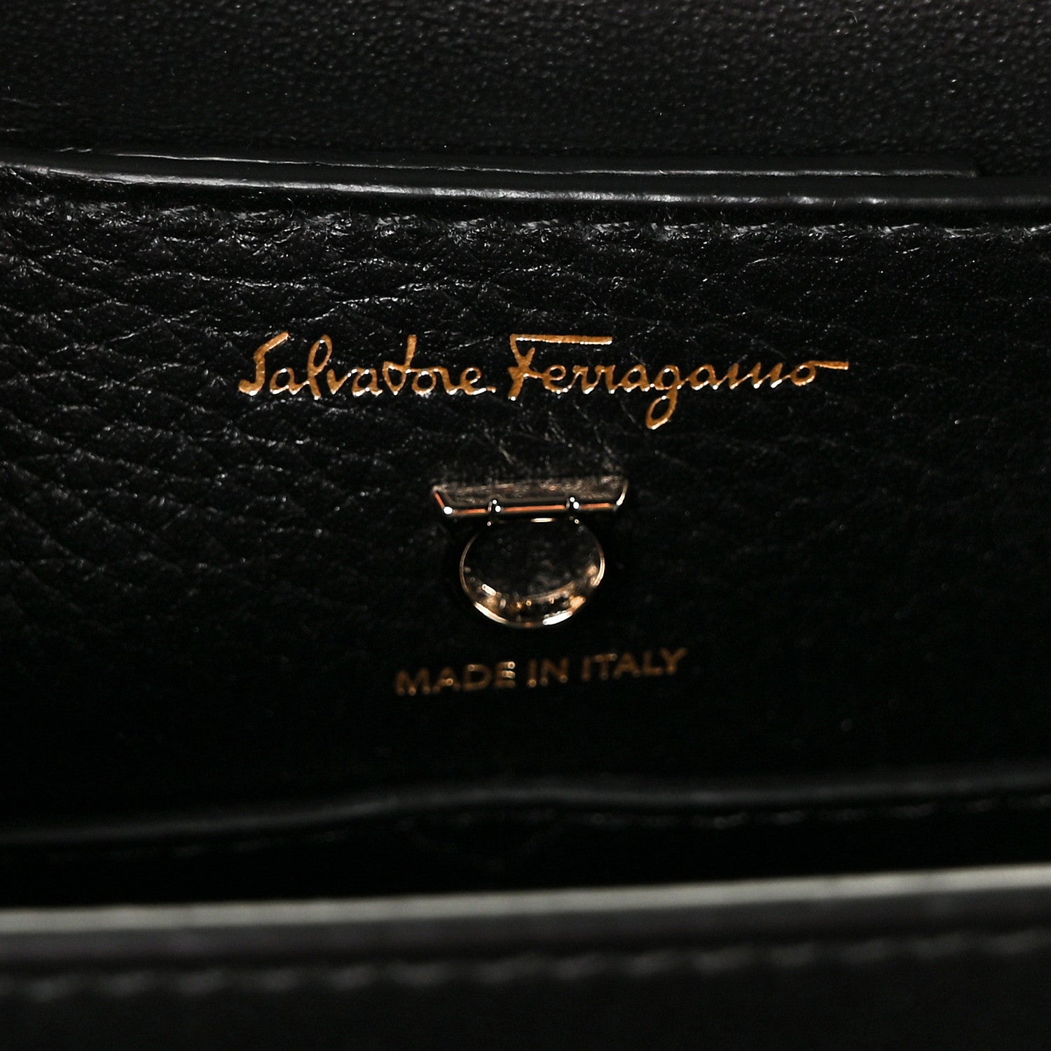 Salvatore Ferragamo Grained Calfskin Trifolio Flap Bag Dune Bone 6 of 10