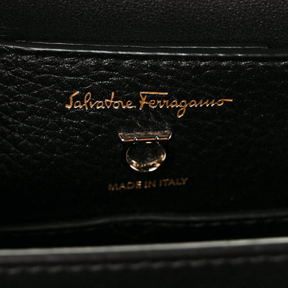 Salvatore Ferragamo Grained Calfskin Trifolio Flap Bag Dune Bone 6 of 10