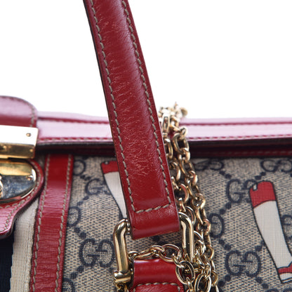 Gucci GG Supreme Monogram Boot Large Treasure Boston Tote 11 of 25