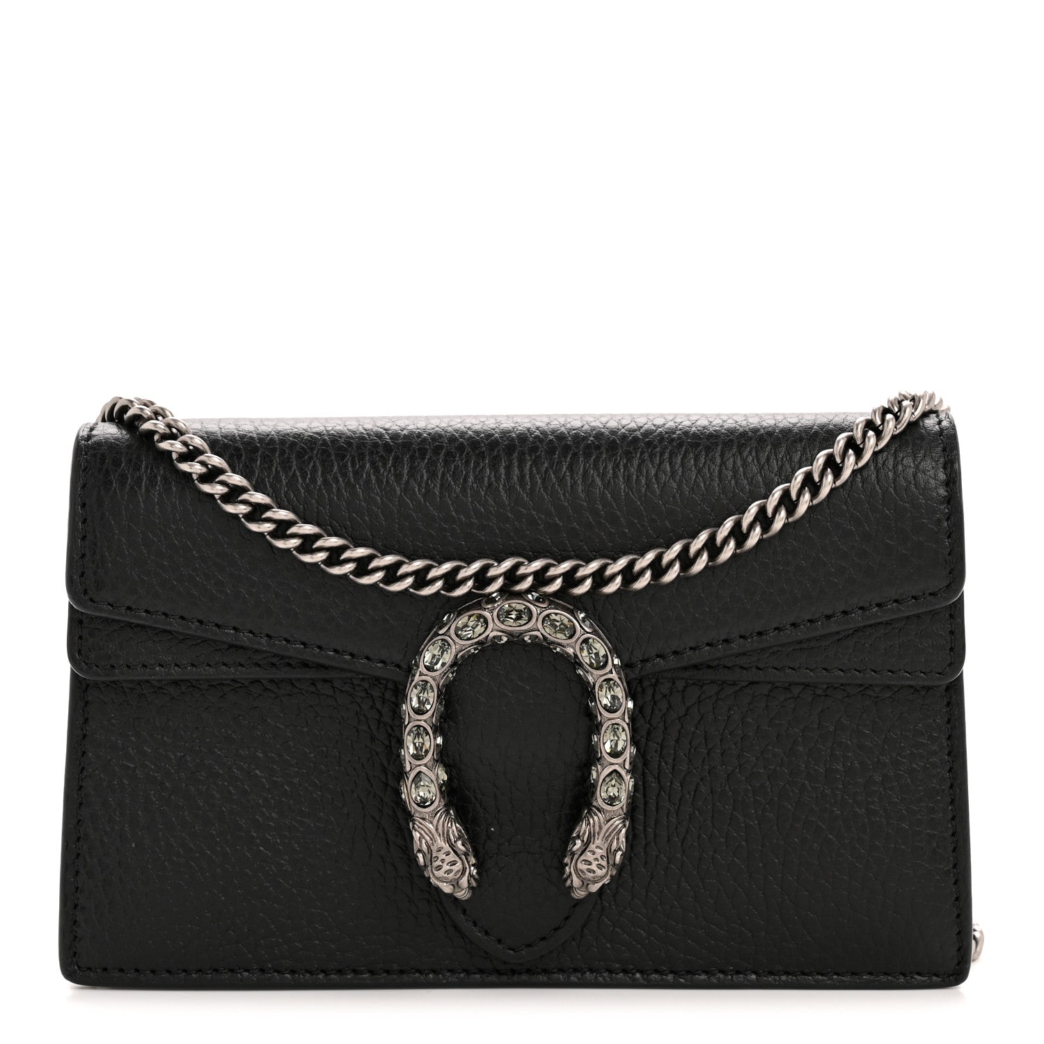 Gucci Calfskin Super Mini Dionysus Shoulder Bag Black 1 of 9