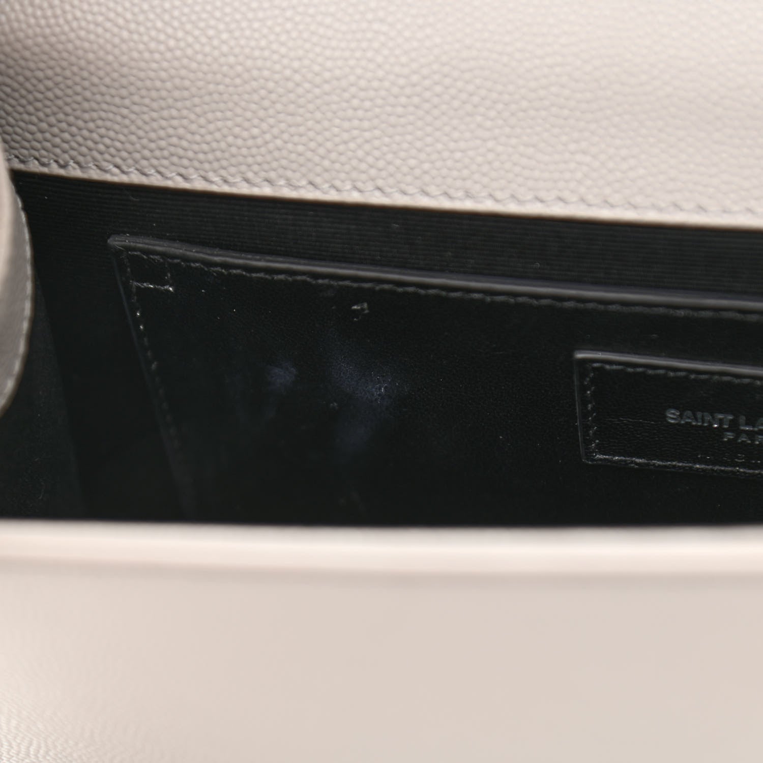 Saint Laurent Grain De Poudre Medium Classic Monogram Kate Satchel Souris 6 of 13