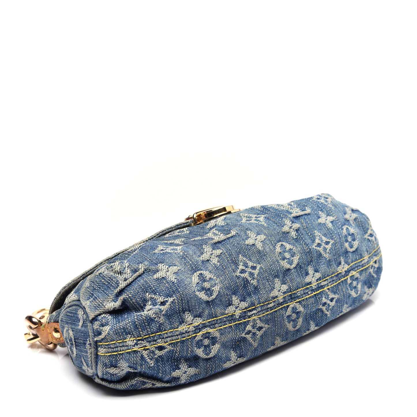Monogram Denim Mini Pleaty Blue