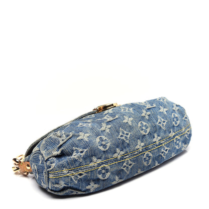 Louis Vuitton Monogram Denim Mini Pleaty Blue 4 of 20