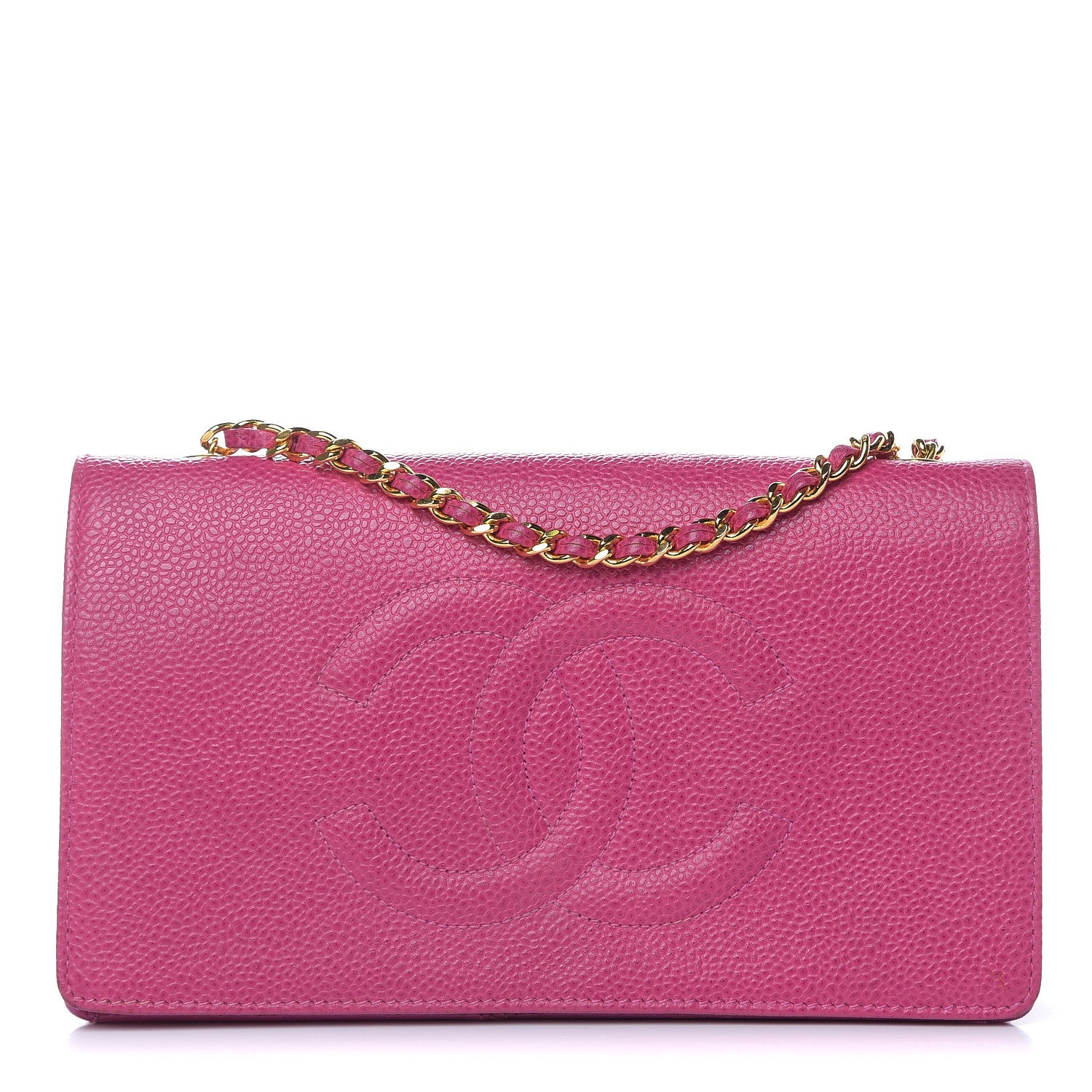 Chanel Caviar Timeless CC Wallet On Chain WOC Pink 1 of 12
