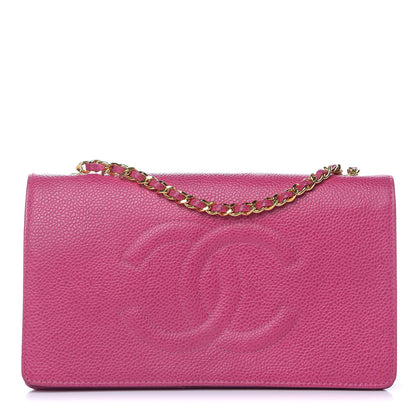 Chanel Caviar Timeless CC Wallet On Chain WOC Pink 1 of 12