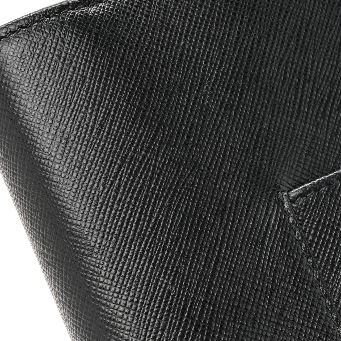 Saffiano Metal Tab Wallet Black
