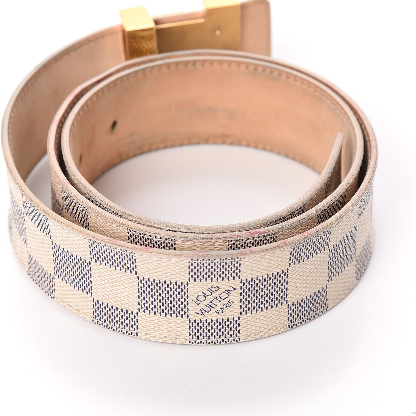 Damier Azur LV Initiales Belt 85 34