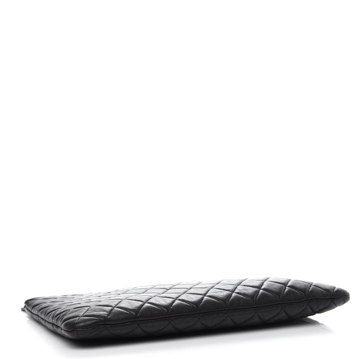 Chanel Lambskin Quilted Large Cosmetic Case Black 4 of 8