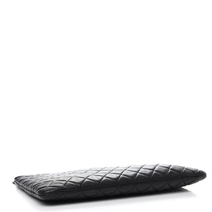 Chanel Lambskin Quilted Large Cosmetic Case Black 4 of 8