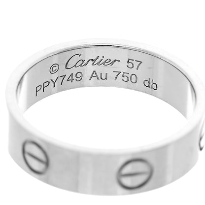 Cartier 18K White Gold 5.5mm LOVE Ring 57 8 4 of 5