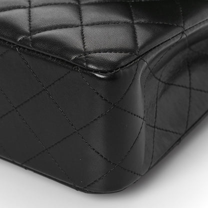 Chanel Lambskin Quilted Medium Double Flap So Black 10 of 10