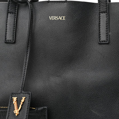Versace Calfskin Virtus Tote Black 8 of 13