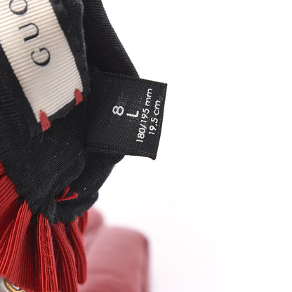 Gucci Nappa Pearl Gloves 8 Red 3 of 5