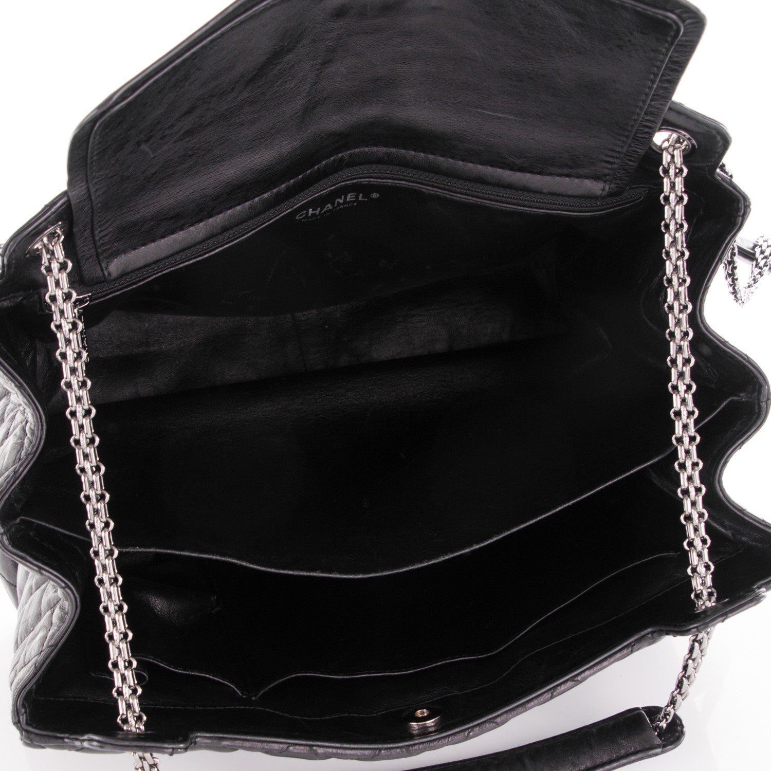 Chanel Metallic Calfskin Quilted XL Accordion Reissue Flap Black 5 of 7