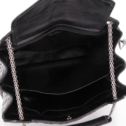Chanel Metallic Calfskin Quilted XL Accordion Reissue Flap Black 5 of 7