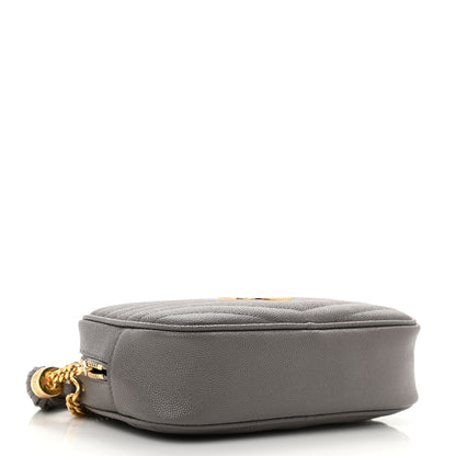 Saint Laurent Grain De Poudre Matelasse Monogram Mini Lou Camera Bag Fog 4 of 10