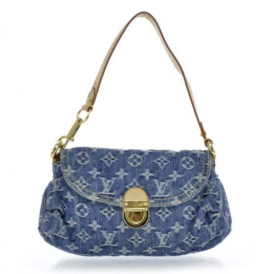 Louis Vuitton Monogram Denim Mini Pleaty Blue 1 of 11