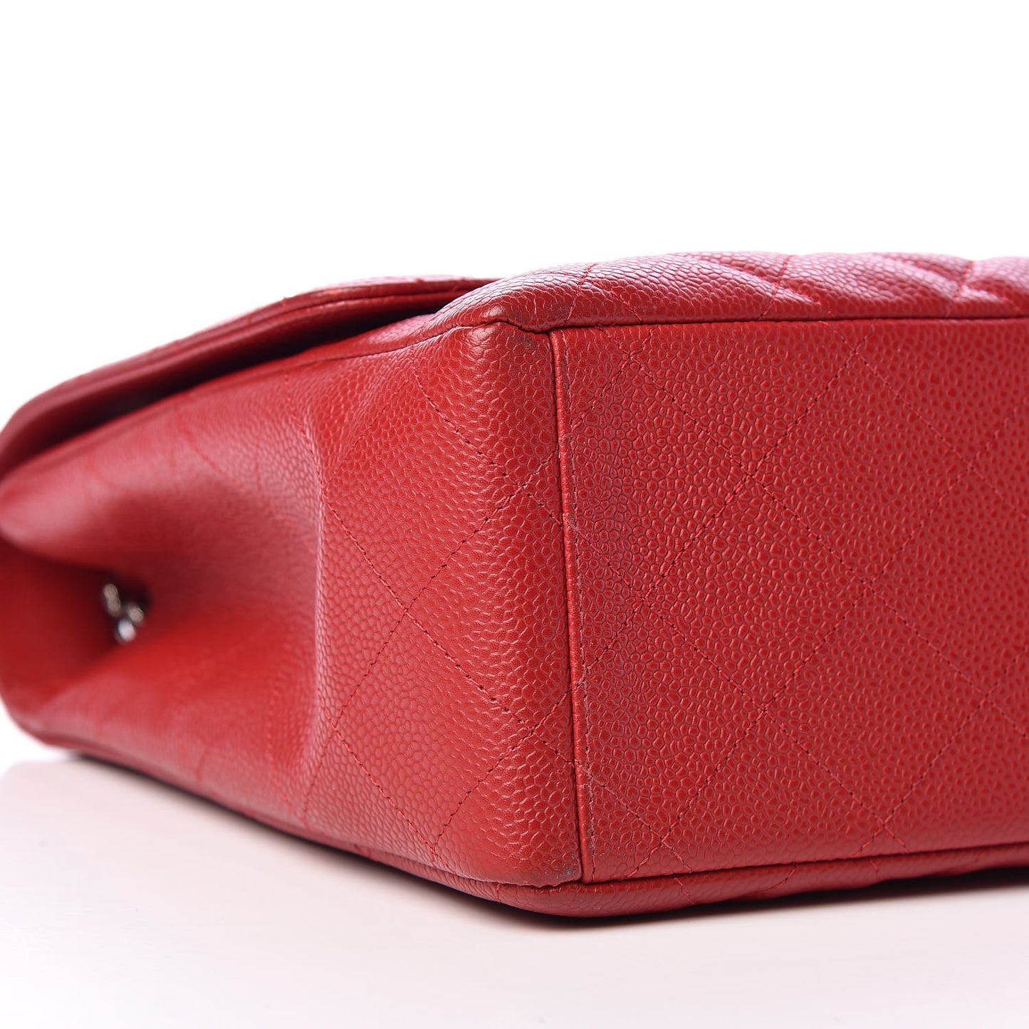 Caviar Quilted Maxi Single Flap Red