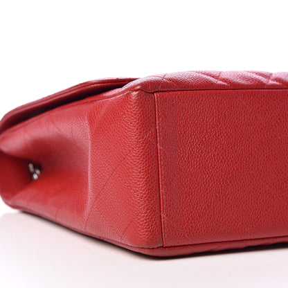 Chanel Caviar Quilted Maxi Single Flap Red 5 of 11
