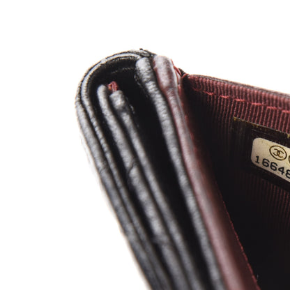 Chanel Lambskin Quilted Compact French Flap Wallet Black 9 of 10