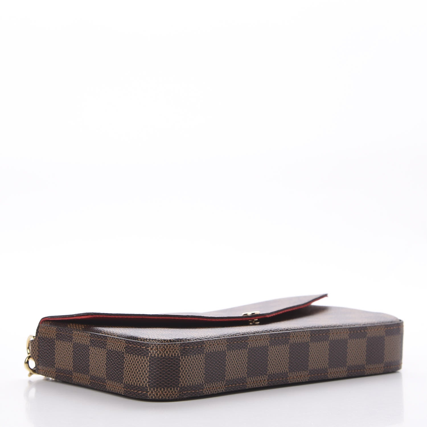 Louis Vuitton Damier Ebene Pochette Felicie Chain Wallet 4 of 11