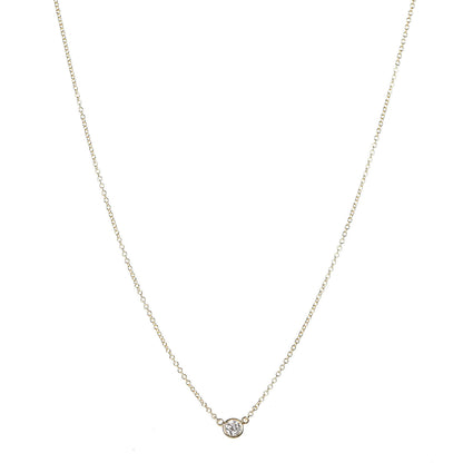 Tiffany 18K Yellow Gold Diamond .14ct Elsa Peretti Diamonds by the Yard Pendant Necklace 1 of 6