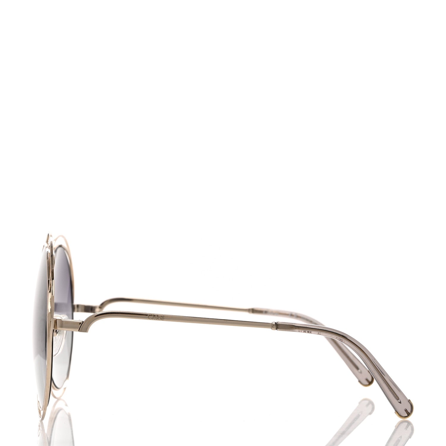 Chloe Oversize Round Carlina Oversized Round Sunglasses CE114S Silver 3 of 7