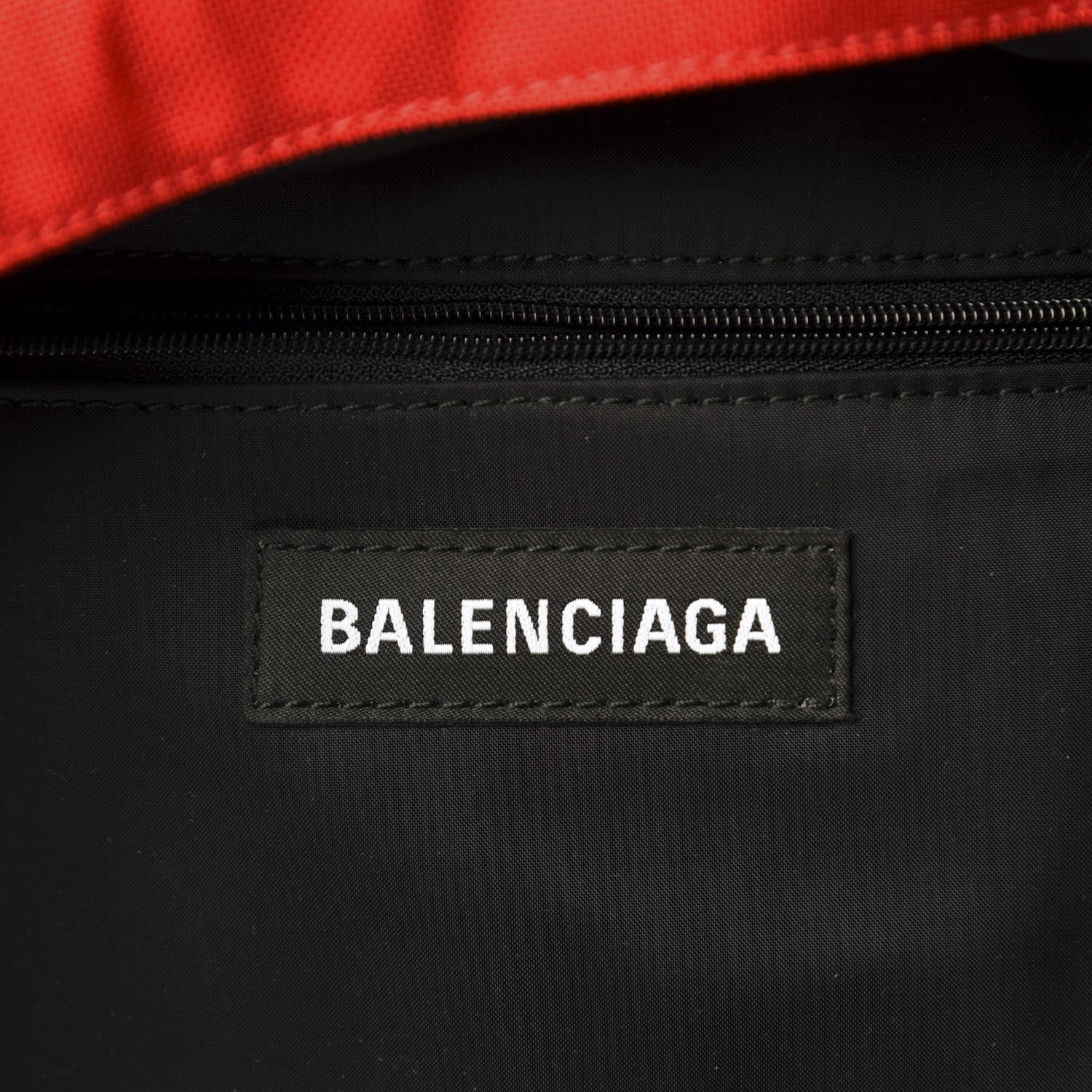 Balenciaga Nylon Logo Embroidered Double Pack Backpack Red Blue 8 of 10