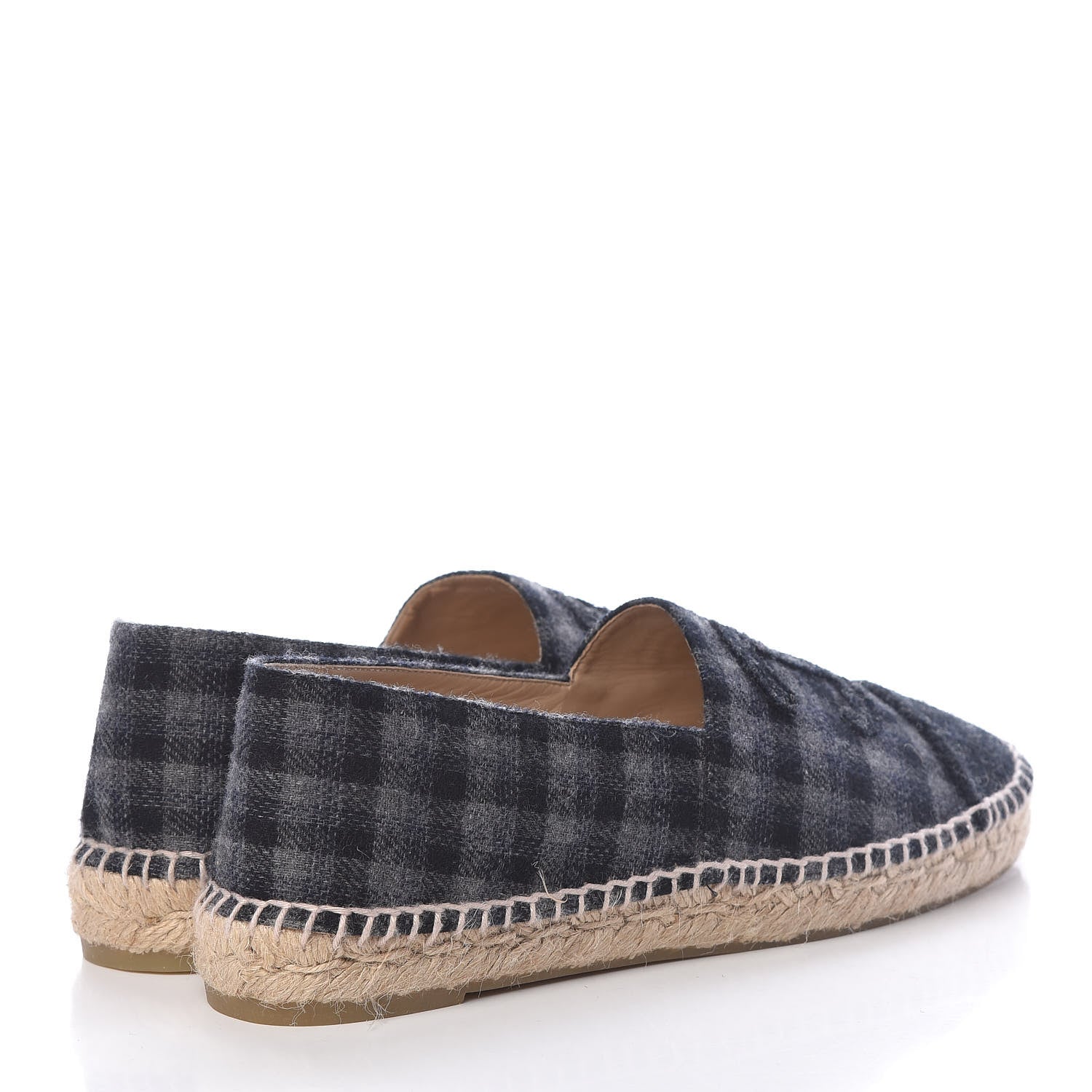 Chanel Flannel CC Espadrilles 40 Dark Grey Black 4 of 9