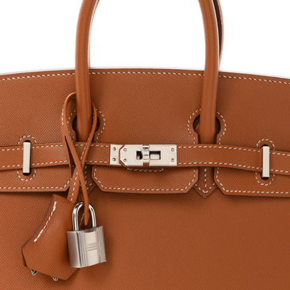Hermes Madame Calfskin Birkin Sellier 25 Gold 7 of 10