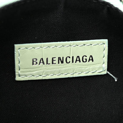 Balenciaga Extra Supple Calfskin Crocodile Embossed Le Cagole Shoulder Bag XS Light Green 6 of 11
