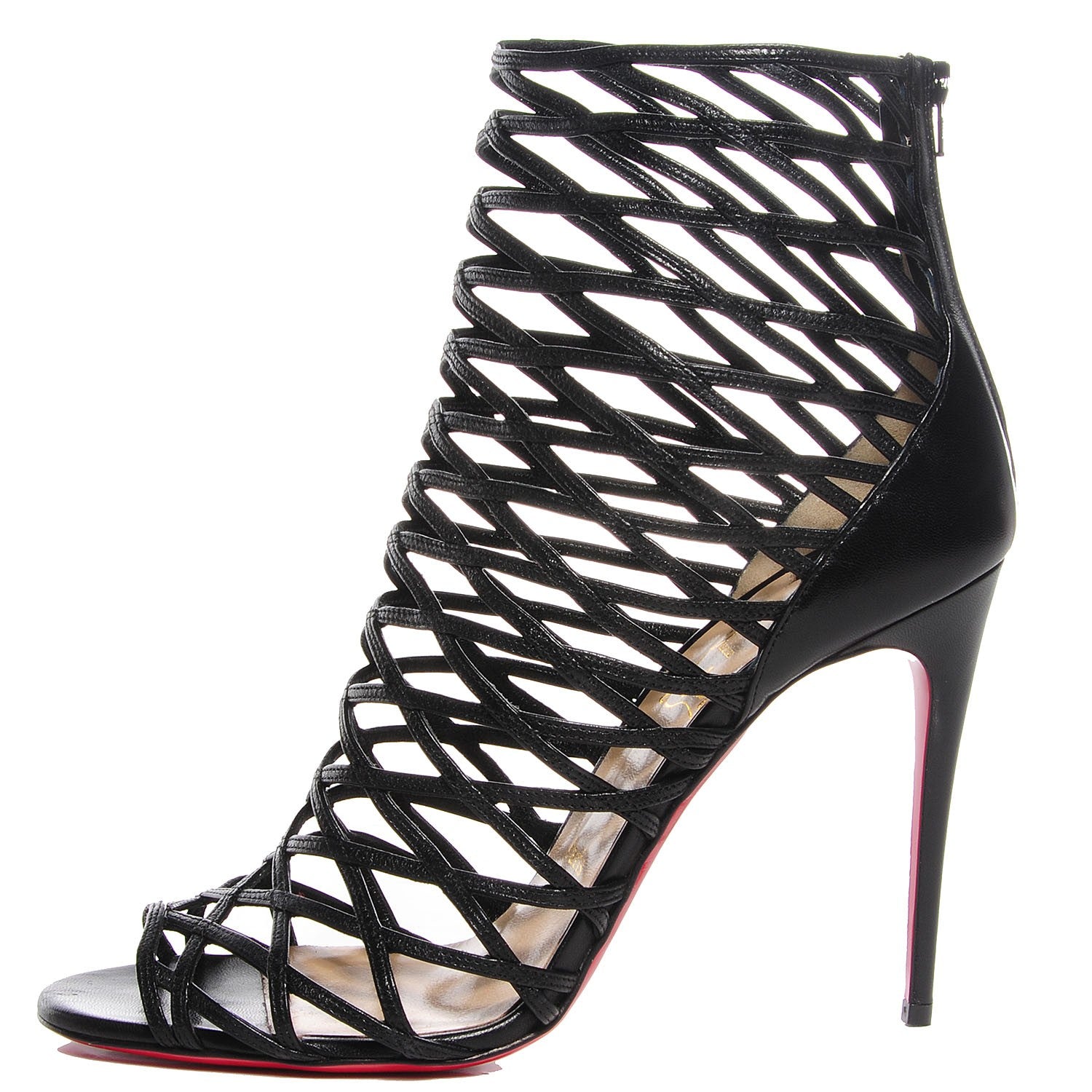 Christian Louboutin Kid Mille Cinque 100 Ankle Boots 39.5 Black 1 of 7