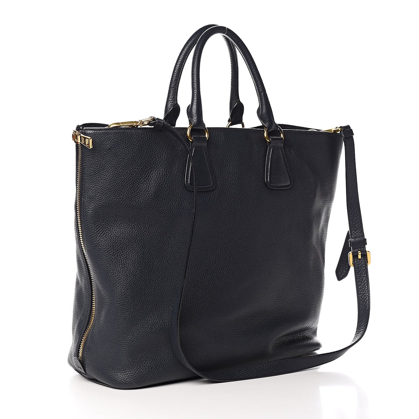 Vitello Daino Side Zip Tote Baltico