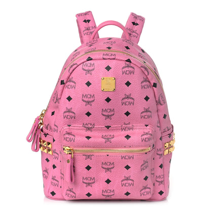 MCM Visetos Small Side Stud Stark Backpack Pink 1 of 8