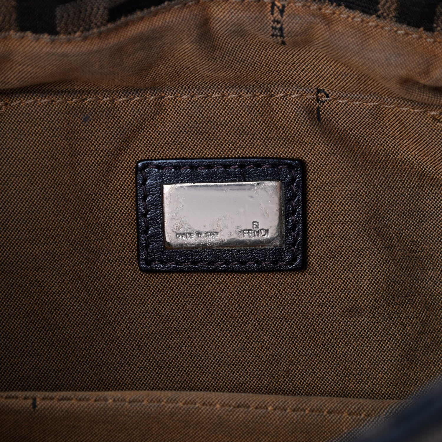 Fendi Zucca Small Chef Shoulder Bag Tobacco 6 of 9