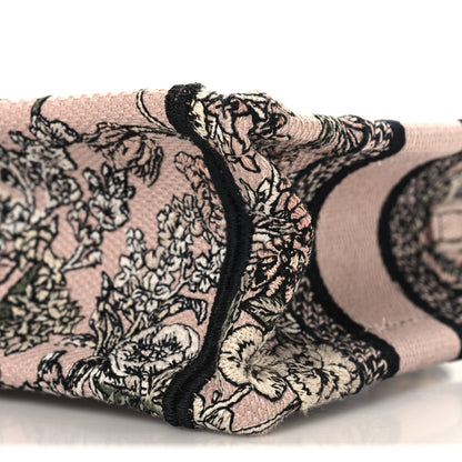 Christian Dior Canvas Embroidered Mini Book Tote With Strap Pink Multicolor 10 of 11
